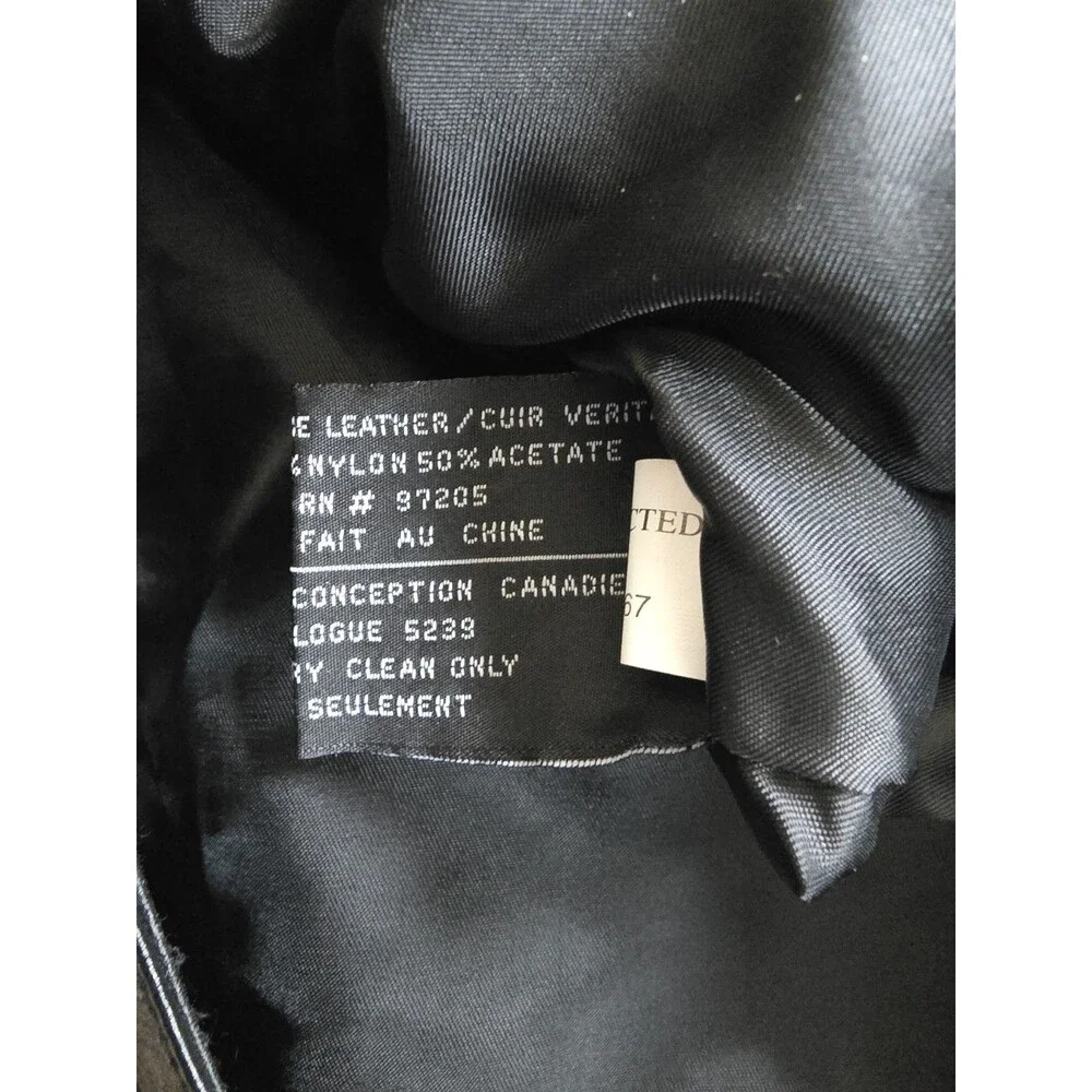 Danier Black Genuine Leather Blazer Jacket Women's Size 8-10 (M) Tailored Notch